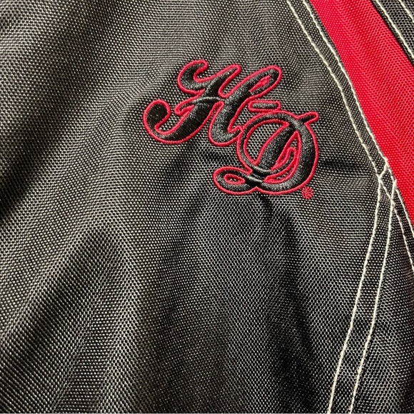 NWOT Harley-Davidson Black and Red Lightweight Motorcycle Jacket - Picture 3 of 14